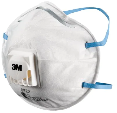 3M P2 Valve Cupped Particulate Respirator 8822
