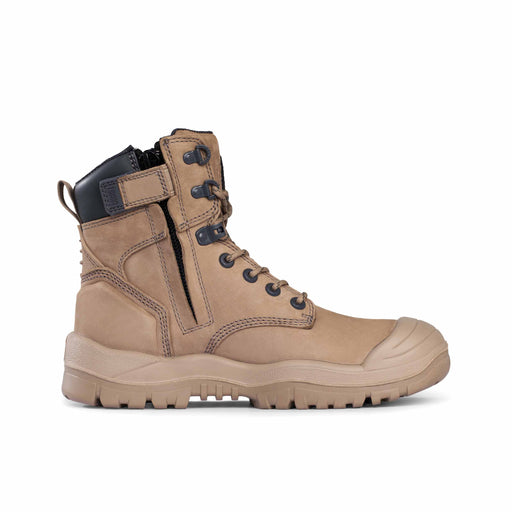 Mongrel 561 High Leg Zip Sided Scuff Cap Boot (Stone)