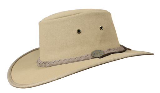 Barmah 1054 BE Beige Drover Allover Canvas Hat