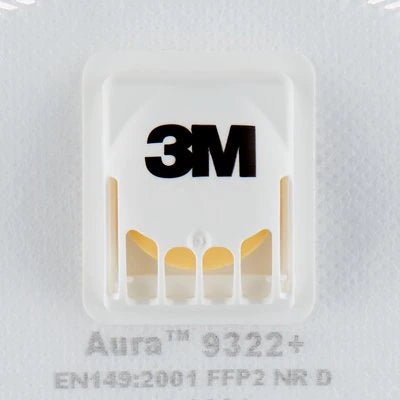 3M P2 Aura Flat Fold Particulate Respirator with valve 9322A+