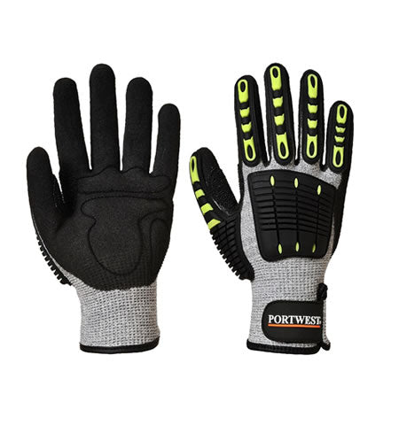 Anti Impact Cut 5 Gloves Grey/Black