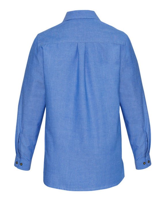Biz Collection Ladies Wrinkle Free Chambray Long Sleeve Shirt