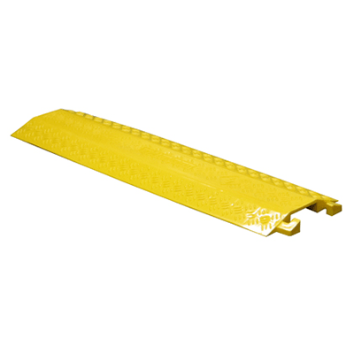 MAXSafe Rubber Dropover Cable Cover - Yellow - 1000mm L x 130mm W x 20mm H - Channel Size 40mm W x