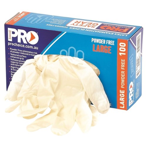 Disposable Latex Powder Free Gloves (Box 100) — TMH Safety