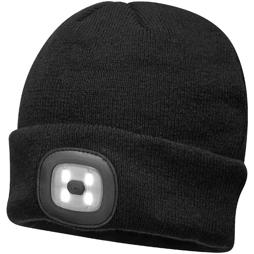 Beanie LED Head Light USB Re-Chargeable (Black)