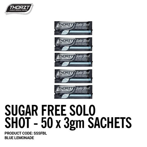 THORZT Sugar Free Solo Shot - 50 x 3gm Sachets - Blue Lemonade