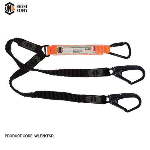 LINQ Elite Double Leg Elasticated Lanyard with Hardware KT & SD X2