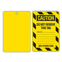 Blank Yellow Large Economy Tags